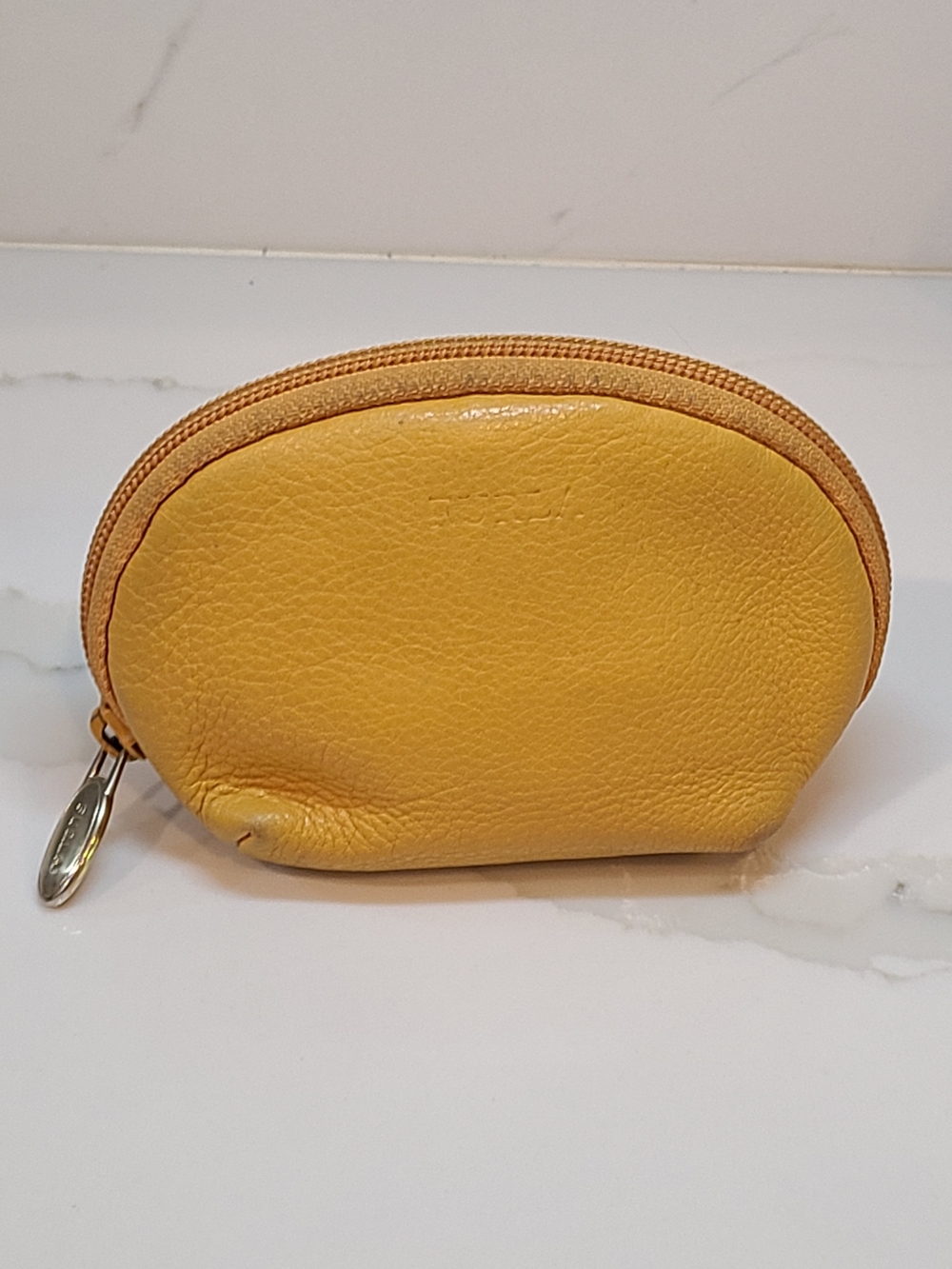 Furla Yellow Leather Coin Pouch GUC
